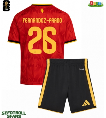 Belgien Matias Fernandez-Pardo #26 Hemmaställ Barn VM 2026 Kortärmad (+ Korta byxor)